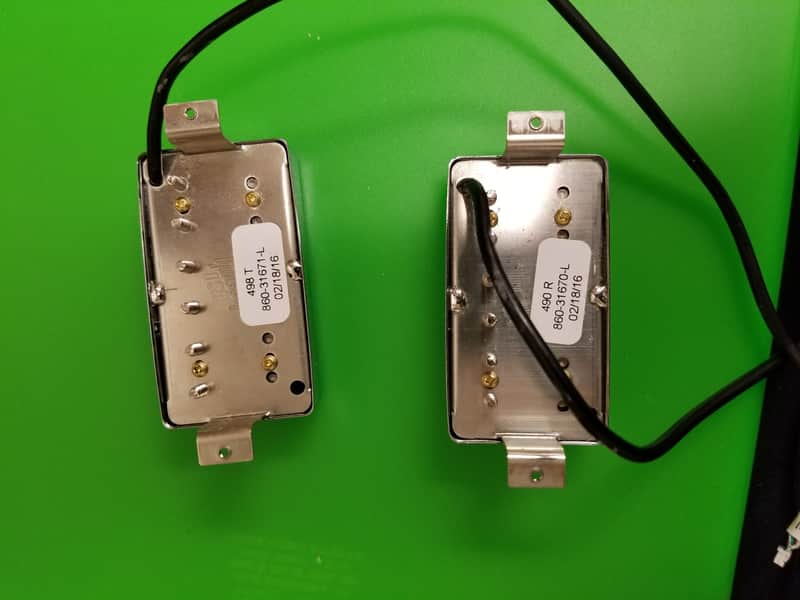 Gibson 490 R 498 T Pickup Set With Full Wiring Set Harness 490r