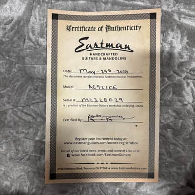 Eastman AC922CE - Natural - M2328029 - PLEK'd image 12
