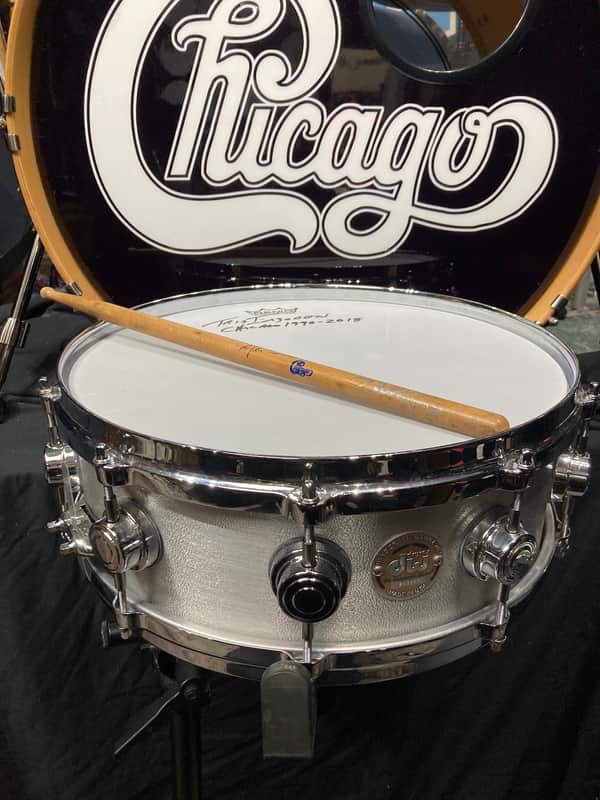 Tris Imboden's, Chicago, DW - Collector's 5x14" 3MM Aluminum Shell Snare Drum SIGNED! 2003 image 1