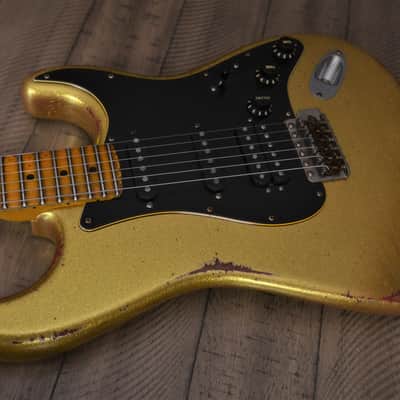 American Fender Stratocaster Relic Custom Gold Sparkle HSS Texas Specials image 1
