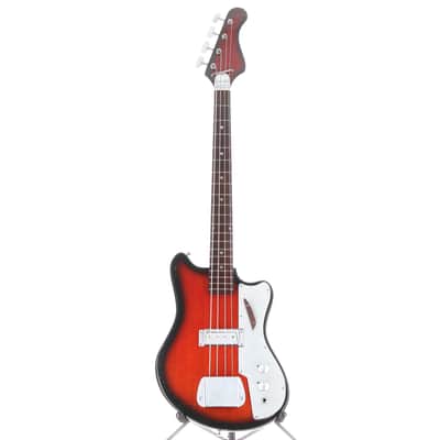 Kingston Short Scale Red Burst Electric Bass - 1966 (M1) (52106) (52106) image 5