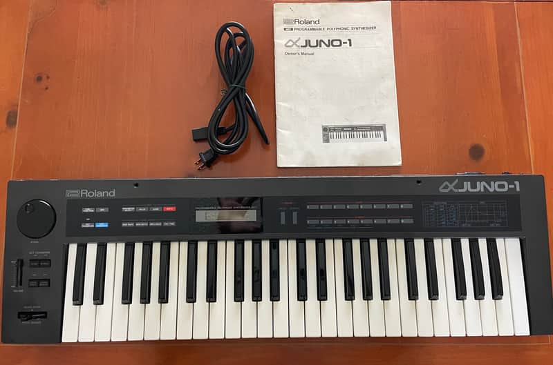 Roland Alpha Juno-1 49-Key Programmable Polyphonic Synthesizer 1985 - 1988 - Black image 1