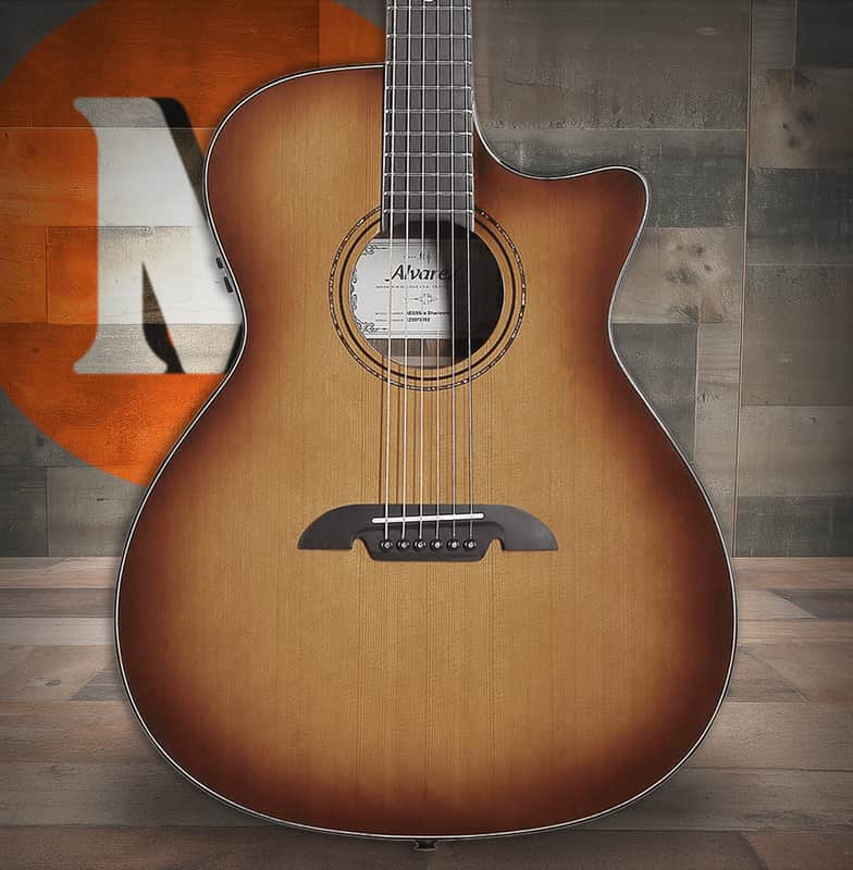 Alvarez Artist Elite Grand Auditorium Guitar Acoustic Electric Shadowburst with Cutaway (AEG95CE_Shadowburst) image 1