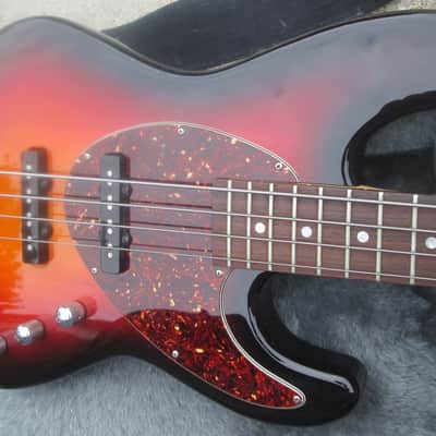 90's Hamer USA Cruise Jazz Bass 2 TEK Bridge - 3 Tone Sunburst W/ TKL HS Case..Exc Cond image 2