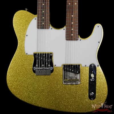 2003 Fred Stuart Golden Hawk Double-Neck Chartreuse Sparkle image 2