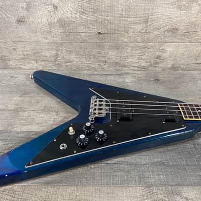 Gibson Flying V Bass 1981 Transparent Blue image 5