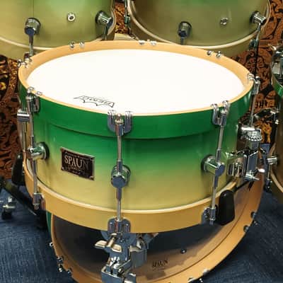 Spaun USA Custom Maple Shell Pack in Green Fade – 20″,10″,12″,15″ & 13″SN image 19