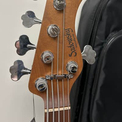 Sadowsky MetroExpress Hybrid P/J Bass 5-String with Maple Fretboard - Sage Green Metallic image 3