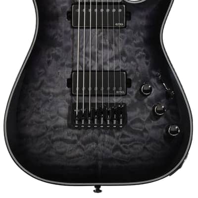 Schecter Hellraiser Hybrid C-8 Electric Guitar - Trans Black Burst image 2