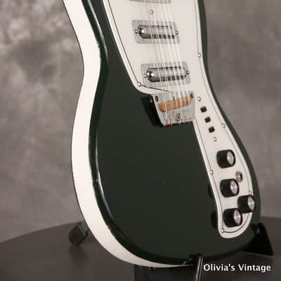 original 1967 Danelectro SLIMLINE DANE B3N 12-string DARK GREEN!!! image 11