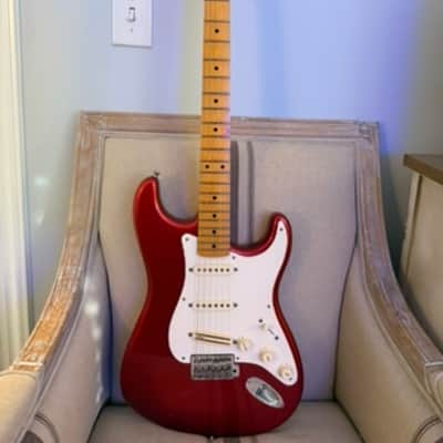 Fender Vintage Hot Rod '57 Stratocaster 2007 - 2013 - Candy Apple Red image 3
