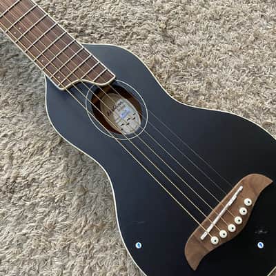 Black Washburn Warrior 34 Inch Acoustic Guitar, Spruce Top Body image 3