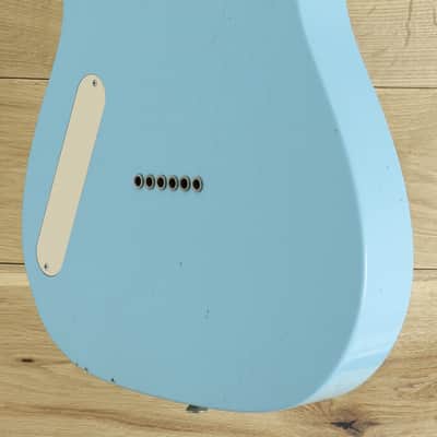 Fender Custom Shop Ron Thorn Masterbuilt 50's Tele Thinline Journeyman Relic P90s Daphne Blue R95417 image 11