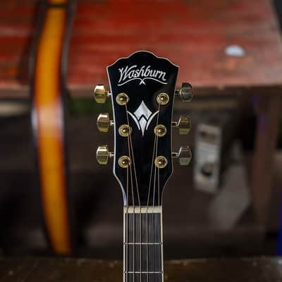 Washburn EA55G-A Festival Series Cutaway Mini Jumbo Acoustic/Electric Guitar. Koa Burst image 10