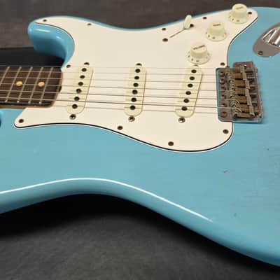 Fender Custom Shop Postmodern Journeyman Stratocaster 2016 Daphne Blue Relic Aged Roadworn American Vintage 60s 1960's Reissue USA Guitar close to Sonic Blue heavy relic post modern image 11