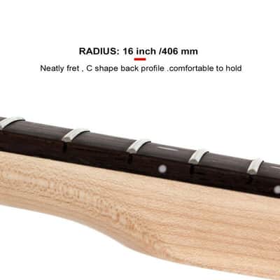 Electric Guitar Neck Paddle Headstock 22-Fret image 5