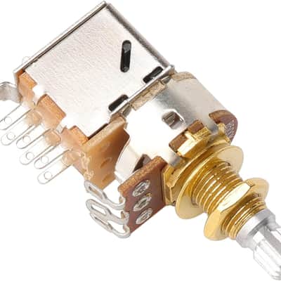 Gold Guitar Bass Push Pull Potentionmeter, B500k with Control Pot Potentiometer, Volume Tone Shaft Switch Pots (Pack of 3) image 3