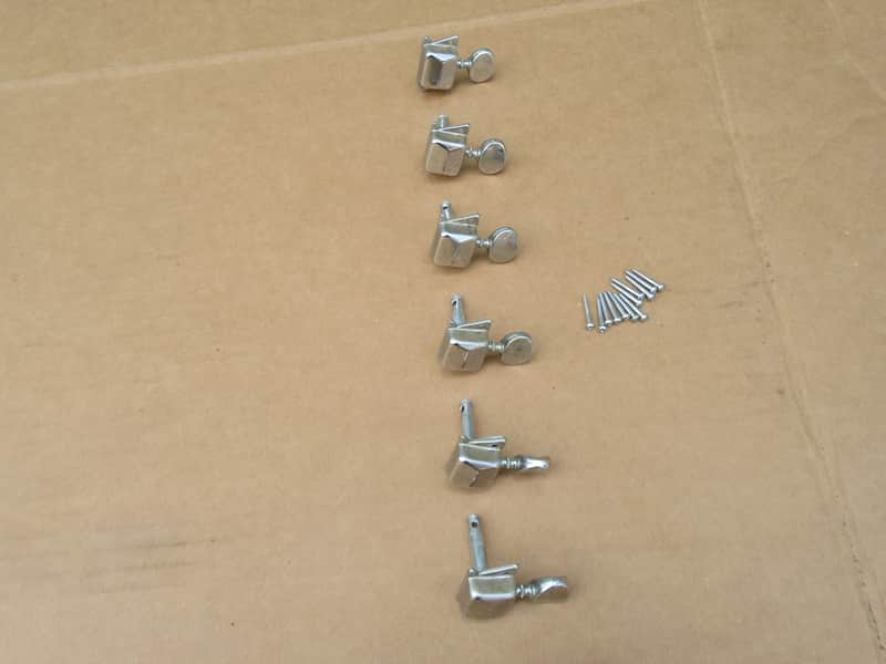 1960s 70s Teisco Marquis Metal Guitar Tuners Kay Univox National 6 In Line image 1