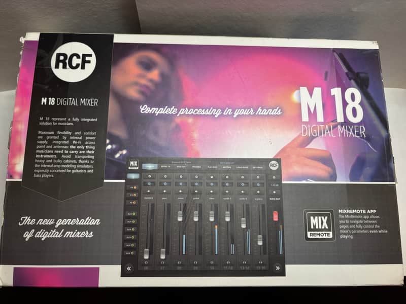 RCF M18 Digital Mixer with Integrated Effects 2010s - Black image 1