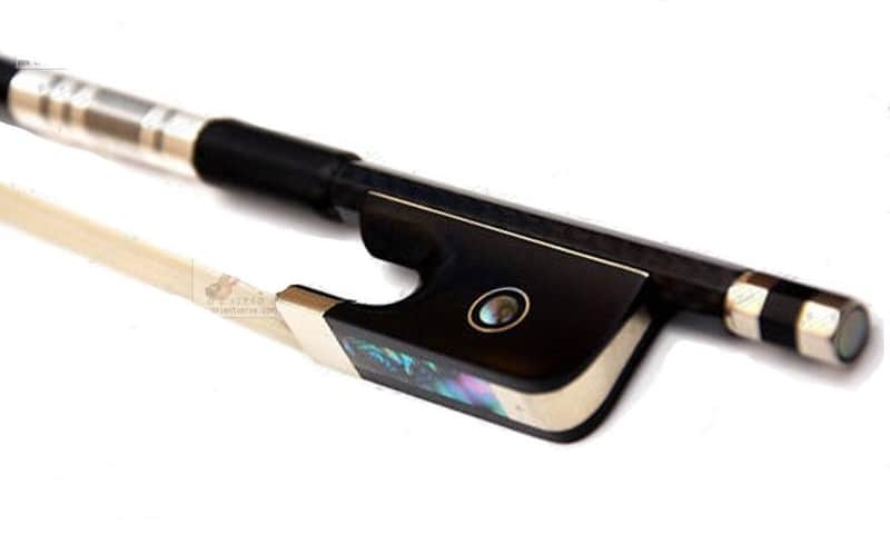 D Z Strad Viola Bow - Model N302 - Carbon Fiber Bow with Ebony Parisian Eye Frog image 1