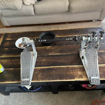 DW DWCPMCD2XF Machined Chain Drive Double Bass Drum Pedal with Extended Footboard 2020s - Gray image 3