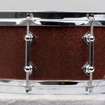 Craviotto 20/12/14/5.5x14" Solid Poplar Shell Drum Set - Copper Sparkle Lacquer image 14