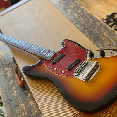 Fender 1969 Reissue Mustang Three Tone Sunburst MIJ Japan 2002 w/ Hardcase image 20
