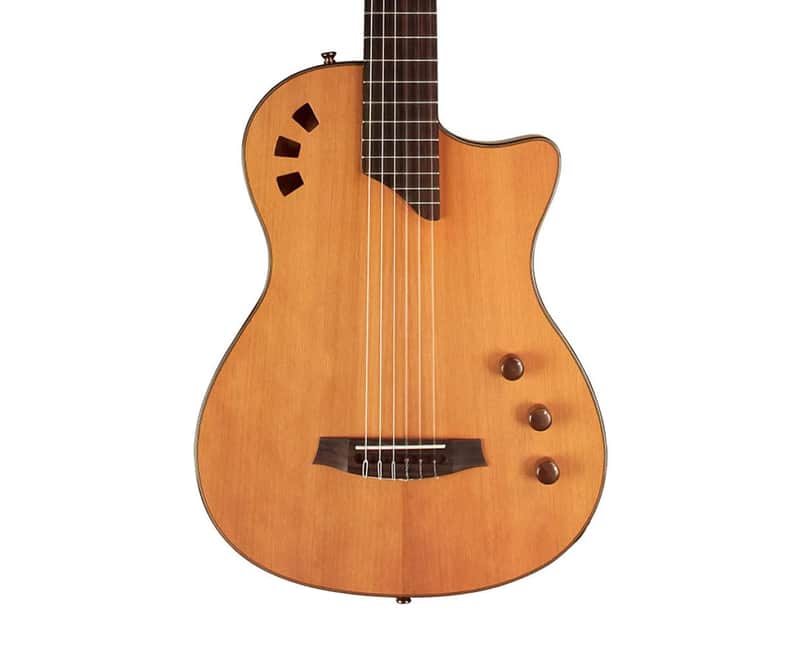Cordoba Fusion Stage Traditional Cedar Cutaway A/E Nylon String Guitar Open Box image 1