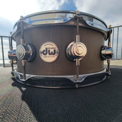 DW Collector's Series Eucalyptus /Maple Exotic HVLT Snare, Natural Satin, 5x14 image 5