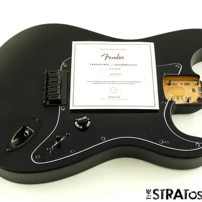 USA Fender JIM ROOT Stratocaster Mahogany HH Strat LOADED BODY Flat Black Nitro! image 2