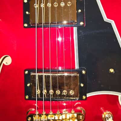 D'Angelico Excel EX-SS Semi-Hollow with Stairstep Tailpiece, Ebony Fretboard 2021 - Present - Trans Cherry image 3