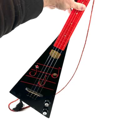 The Singing Treholipee electric ukulele uke ukulele bizarre and strange The Dark One 1969 - Black and Red image 9