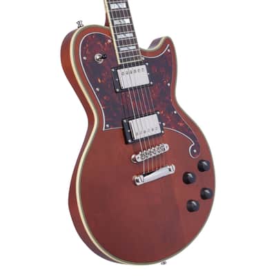D'Angelico Deluxe Atlantic Electric Guitar With Stopbar Tailpiece Matte Walnut DADATLMWLNS image 4