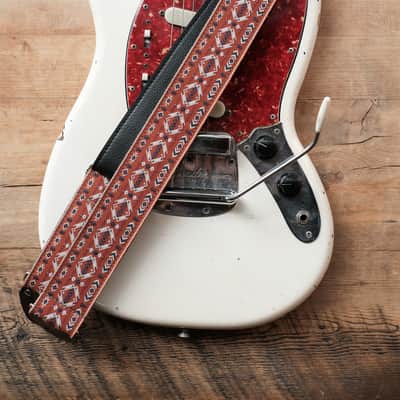 Vintage Red 60s/70s Hippie Guitar Strap / Handmade in the UK / Case Candy image 2
