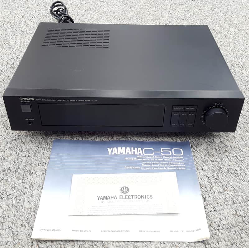 Yamaha C-50 Stereo Pre Amp w/ Manual Black | Reverb