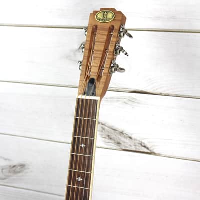 Royall Flame Maple Parlor Resonator Guitar Natural Satin Finish image 7