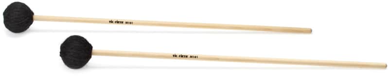 Vic Firth M181 Corpsmaster Marimba Mallets - Medium Soft (5-pack) Bundle