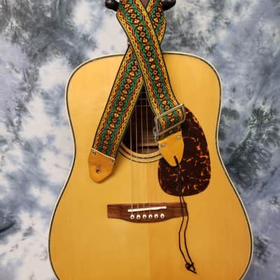 Vintage 1960's Ace Style Glass Guitar Strap Metal Buckle Hendrix Clapton image 1