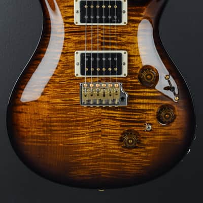 Paul Reed Smith Custom 24 Piezo 10 Top - Black Gold Wraparound Burst image 2