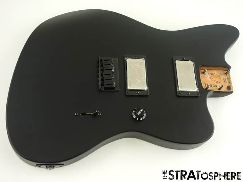 USA Fender JIM ROOT Jazzmaster Mahogany HH LOADED BODY, American EMG Flat Black image 1