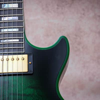 GIBSON USA Custom Shop M2M Les Paul Custom Widow "Green Widow + Ebony" (2024) image 9