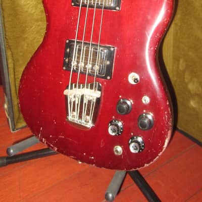 1974 Guild JS-II Bass Double Pickup Cherry Red image 1