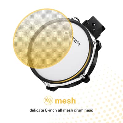 Donner DED-200 Electric Drum Set Electronic Drum Kit with 225 Sounds, More Stable Iron Metal Support image 3