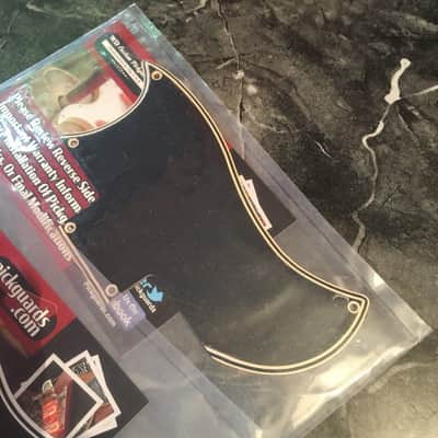 Wide Bevel 5 Ply Black & Cream Half Face Pickguard for 1991-2004 Gibson SG '61 Reissue image 3