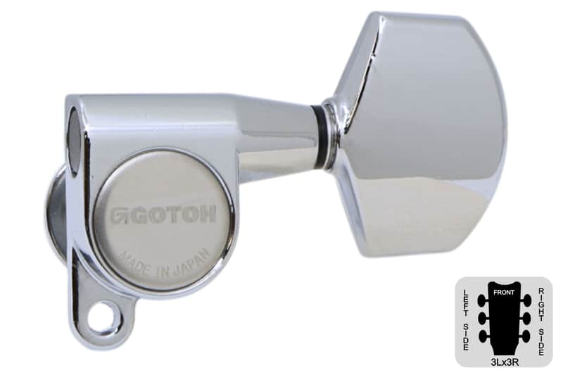 GOTOH SG360-01-Tuning Machine w/ Large Knobs - 3L x 3R - Chrome image 1