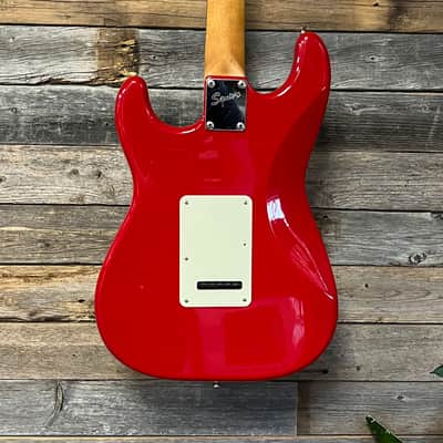 (18042) Squier Strat - Mighty Mite HSS Pickups with Rosewood Fretboard - Candy Apple Red image 12