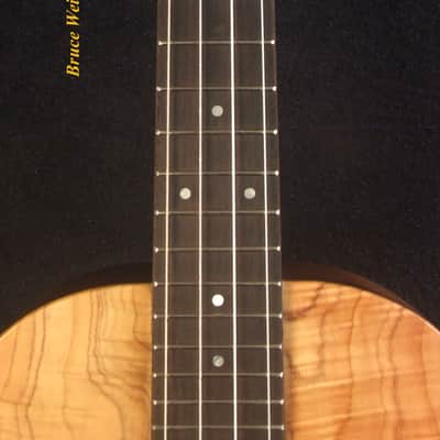 Handmade Thin Body Baritone Ukulele, Solid Curly Taiwania, Acacia, 4 String, Soft-bag, Bruce Wei UG19-2339 image 3