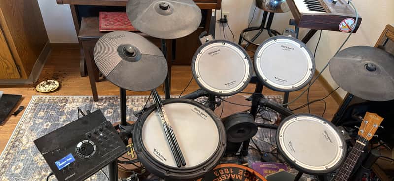 Roland TD-17KVX V-Drum Kit with Mesh Pads 2010s - Black image 1