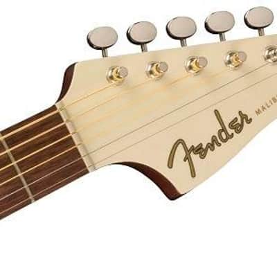 Fender Malibu Player Acoustic Electric Guitar  Olympic White image 6
