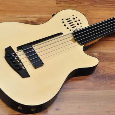 Godin A5 Ultra  Fretless A/E Natural image 1